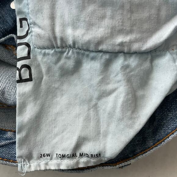 BDG Womens Jean Shorts Size 26 Tom Girl Mid Rise Button Fly Denim Jean Shorts - Picture 6 of 12